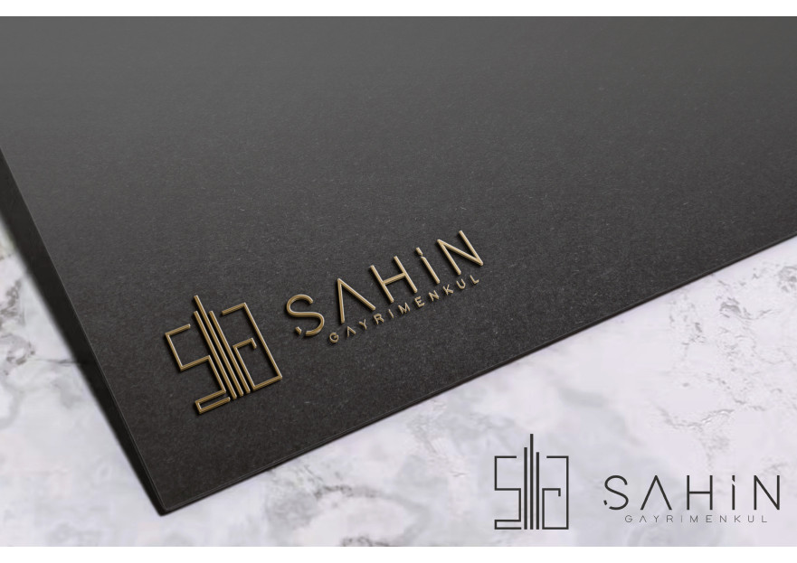 Şahin Gayrimenkul Logo + Kurumsal Kimlik yarışmasına tasarımcı Gizem SC tarafından sunulan  tasarım 