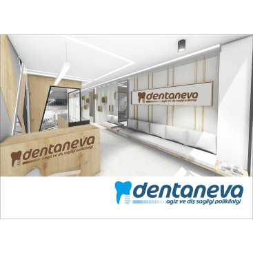 Diş kliniği için logo tasarımı yarışmasına tasarımcı Sedat Muti tarafından sunulan  tasarım 