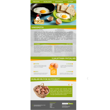 YUMURTA FİRMAMIZA WEB TASARIM yarışmasına tasarımcı Morbelium Grafik tarafından sunulan  tasarım 