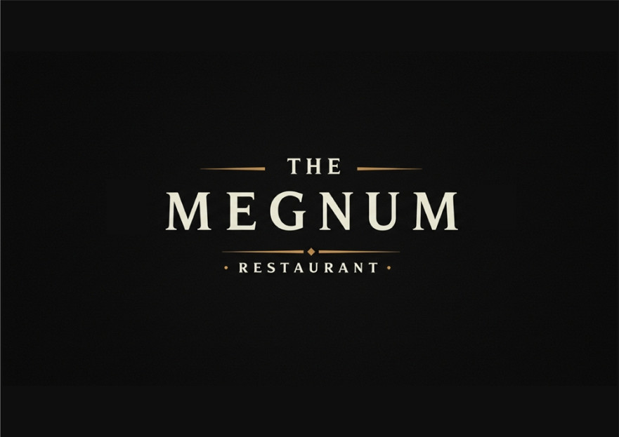 The Megnum Restoranı İçin Logo Tasarım. yarışmasına tasarımcı GhostSpy tarafından sunulan  tasarım 