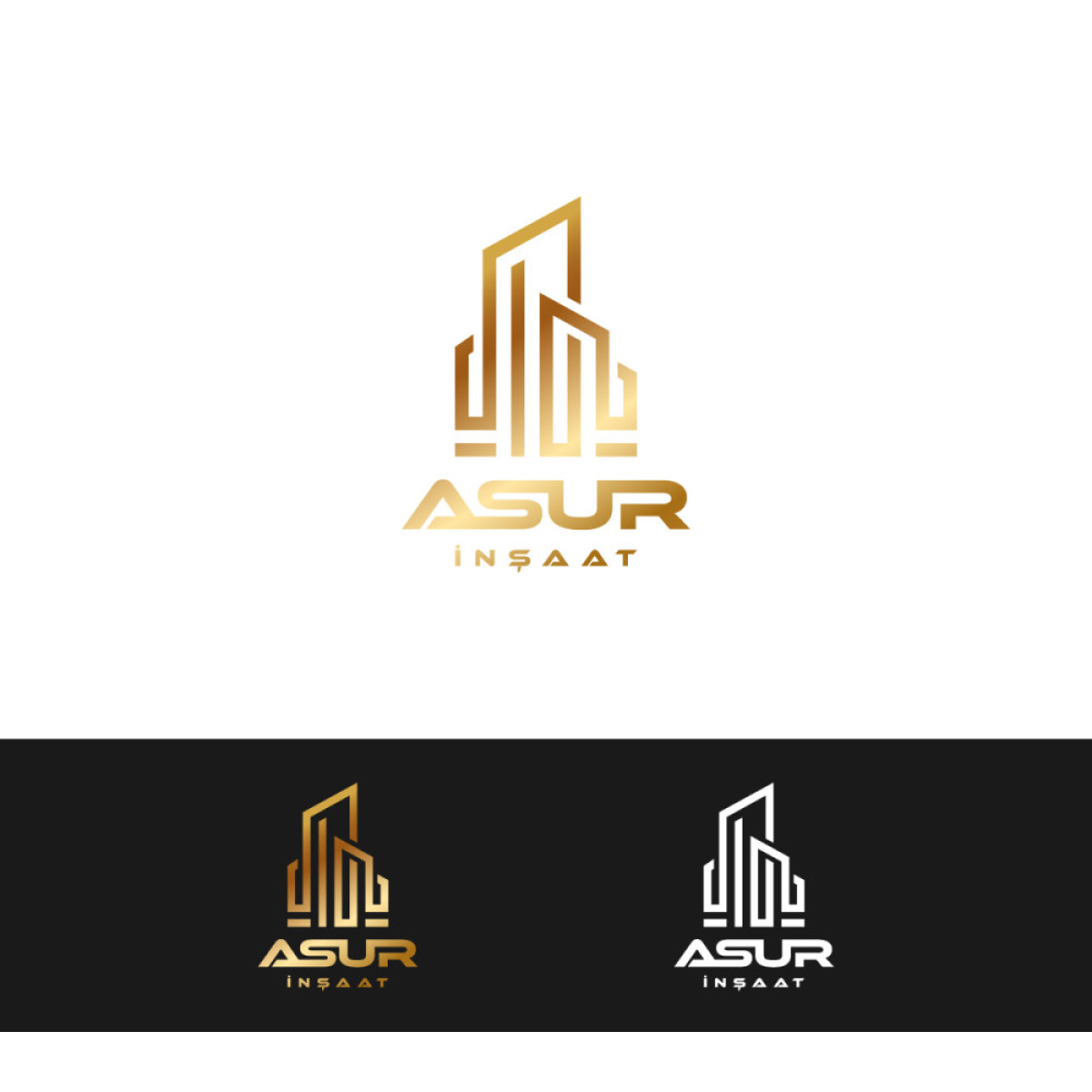 Tasarlayan gokhandesignr-ASUR İNŞAAT İÇİN LOGO TASARIM