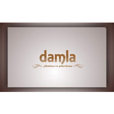 DAMLA Çikolata ve Şekerleme logo tasarım yarışmasına tasarımcı BAKU tarafından sunulan  tasarım 