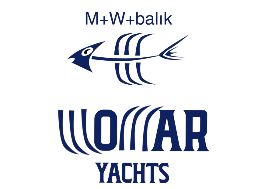 Yeni kurulan yat imalat firmamıza logo yarışmasına tasarımcı muka production tarafından sunulan  tasarım 