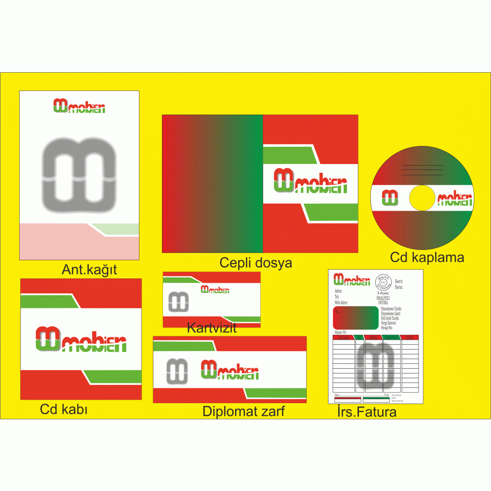 Mobien Markamız İçin Kurumsal Kimlik yarışmasına Grafikerol tarafından girilen tasarım