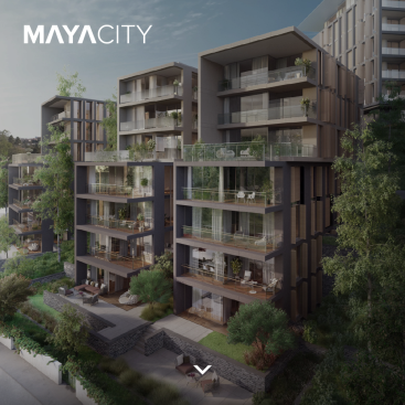 MAYA yazı karakteri ile bir inşaat proje yarışmasına tasarımcı TUNANKA tarafından sunulan  tasarım 