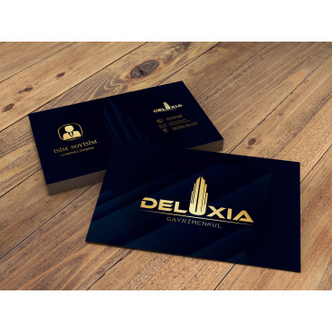 DELUXIA GAYRİMENKUL KARTVİZİT TASARIMI yarışmasına tasarımcı DesigNero tarafından sunulan  tasarım 