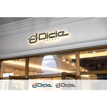DİCLE İNŞAATA LOGO TASARIMI yarışmasına tasarımcı ELORA DESIGN tarafından sunulan  tasarım 