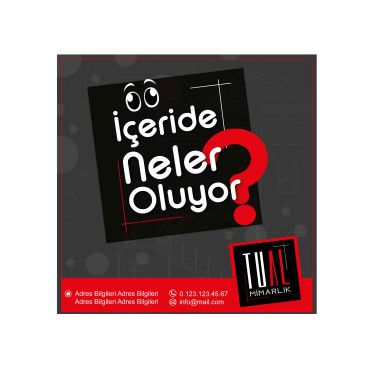 TUAL MİMARLIK - AFİŞ TASARIMI  yarışmasına tasarımcı yuygun tarafından sunulan  tasarım 