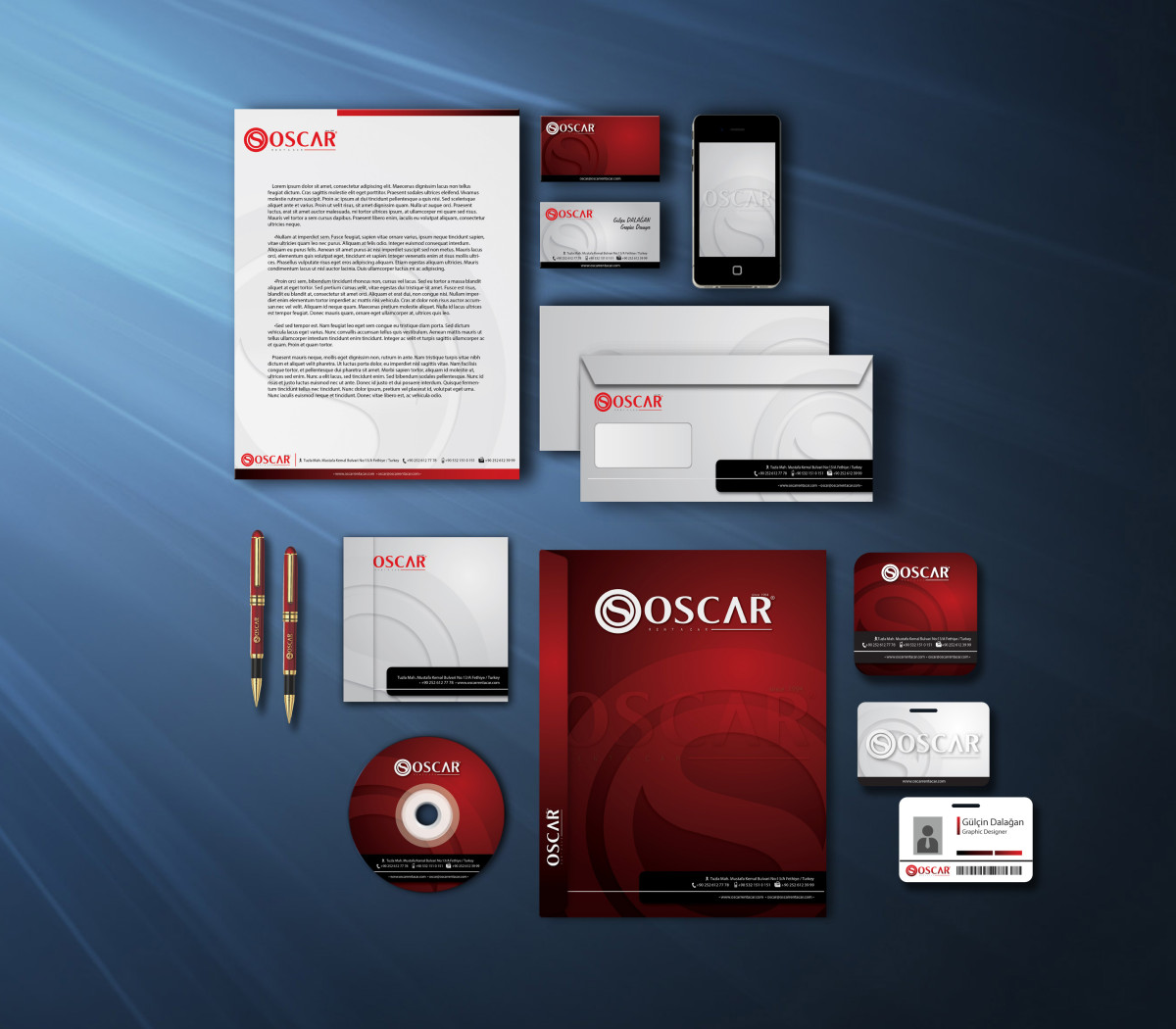 Tasarlayan grafinight-OSCAR TURİZM KURUMSAL KİMLİK TASARIMI