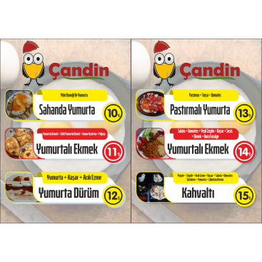 Yemek Menu Brosur yarışmasına tasarımcı İshakgndgd tarafından sunulan  tasarım