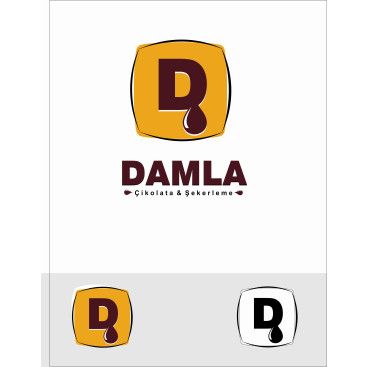 DAMLA Çikolata ve Şekerleme logo tasarım yarışmasına tasarımcı Ou Creative  tarafından sunulan  tasarım 