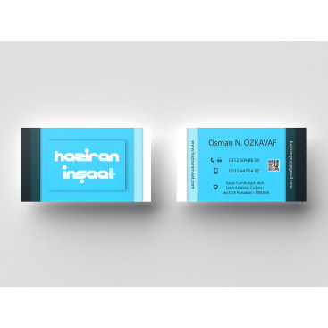 Haziran İnşaat'ın kartvizitini tasarla yarışmasına tasarımcı nusret_ tarafından sunulan  tasarım 
