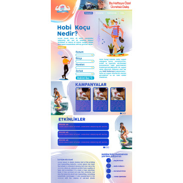 Eğlenceli bir hobi sitesi tasarımı  yarışmasına tasarımcı make2d tarafından sunulan  tasarım 