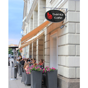 bambi cafe logo tasarım yarışmasına tasarımcı grafikseli tarafından sunulan  tasarım 