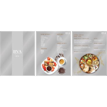 Restoran cafe tarzı menü tasarımı  yarışmasına tasarımcı sleyha tarafından sunulan  tasarım 