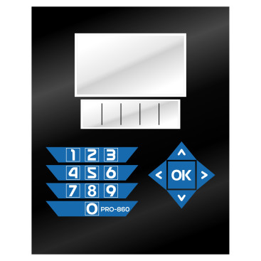 PRO-860 membrane switch tasarımı yarışmasına tasarımcı wAres tarafından sunulan  tasarım 