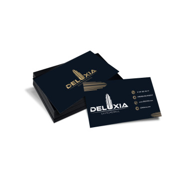 DELUXIA GAYRİMENKUL KARTVİZİT TASARIMI yarışmasına tasarımcı mert04 tarafından sunulan  tasarım 