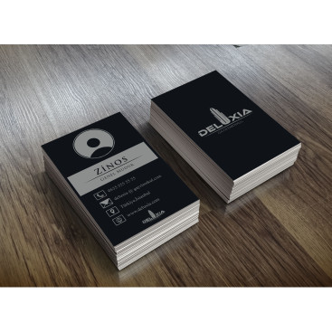 DELUXIA GAYRİMENKUL KARTVİZİT TASARIMI yarışmasına tasarımcı chikeo tarafından sunulan  tasarım 