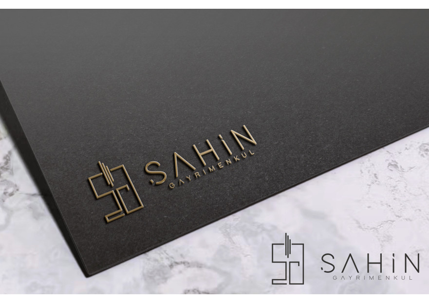 Şahin Gayrimenkul Logo + Kurumsal Kimlik yarışmasına tasarımcı Gizem SC tarafından sunulan  tasarım 