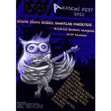 Akademifest 2011 Afiş Tasarımı yarışmasına tasarımcı tugbaaa tarafından sunulan  tasarım 