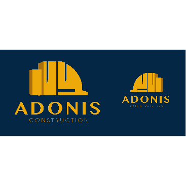 Adonis Construction Logo Tasarımı yarışmasına tasarımcı visual_as_usual tarafından sunulan  tasarım 