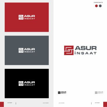 ASUR İNŞAAT İÇİN LOGO TASARIM yarışmasına tasarımcı omerardicli tarafından sunulan  tasarım 