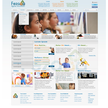 Özel Okul Web Sitesi yarışmasına tasarımcı onyxus tarafından sunulan  tasarım 