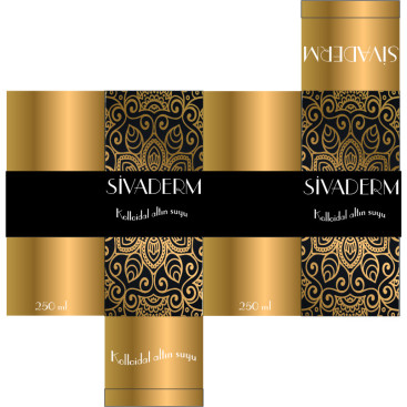 kolloidal  altınsuyu  etiket ve kutu  yarışmasına tasarımcı cakici tarafından sunulan  tasarım 