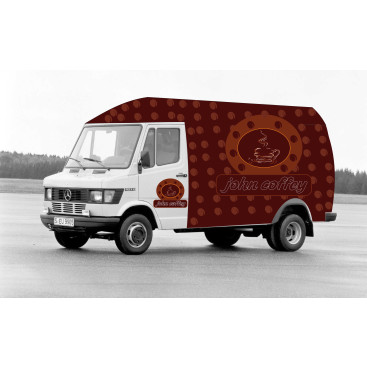 John Coffey Minibüs Giydirme yarışmasına tasarımcı Sedat Muti tarafından sunulan  tasarım 