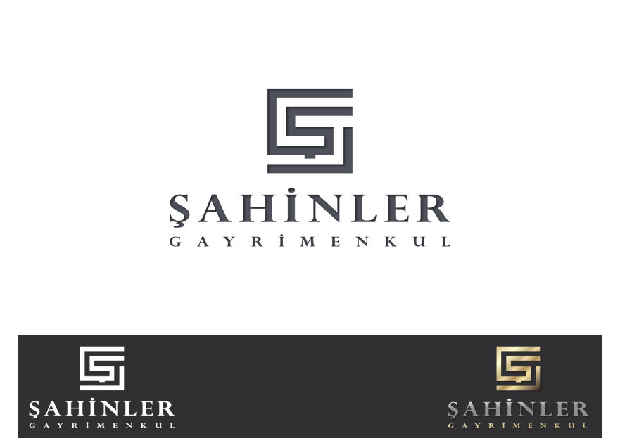 Şahin Gayrimenkul Logo + Kurumsal Kimlik yarışmasına tasarımcı Dyzyn tarafından sunulan  tasarım 