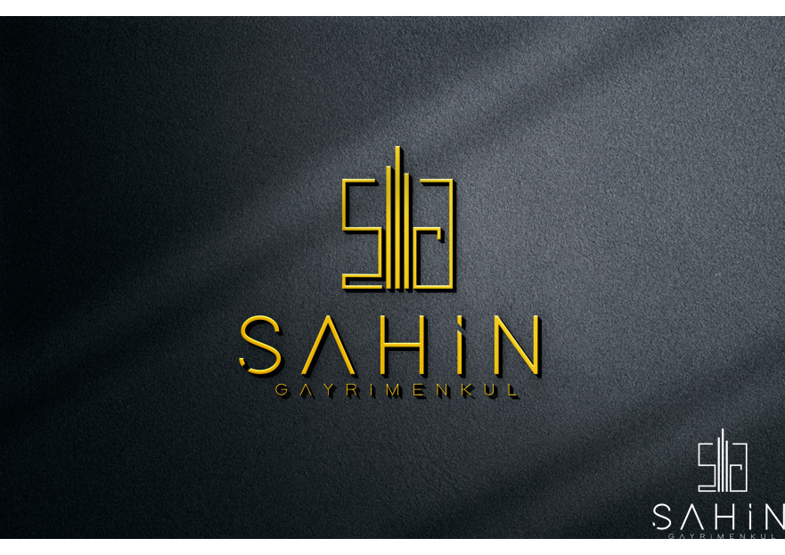 Şahin Gayrimenkul Logo + Kurumsal Kimlik yarışmasına tasarımcı Gizem SC tarafından sunulan  tasarım 