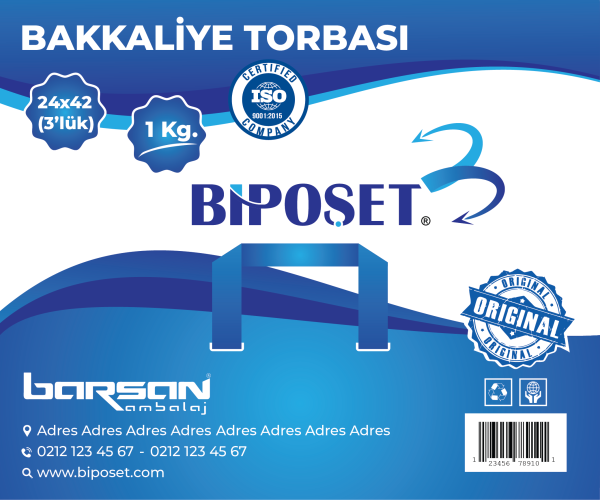 Tasarlayan Oguzhanyz-BAKKALİYE TORBASI  DIŞ AMBALAJ TASARIMI