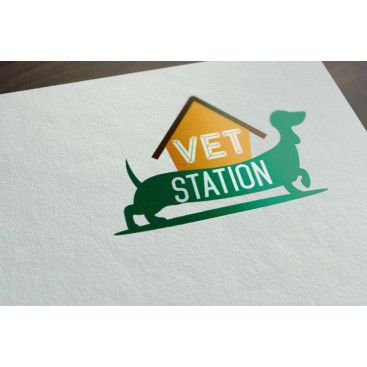 VET STATION VETERİNER KLİNİĞİ   LOGO  yarışmasına tasarımcı Ebugonen tarafından sunulan  tasarım 