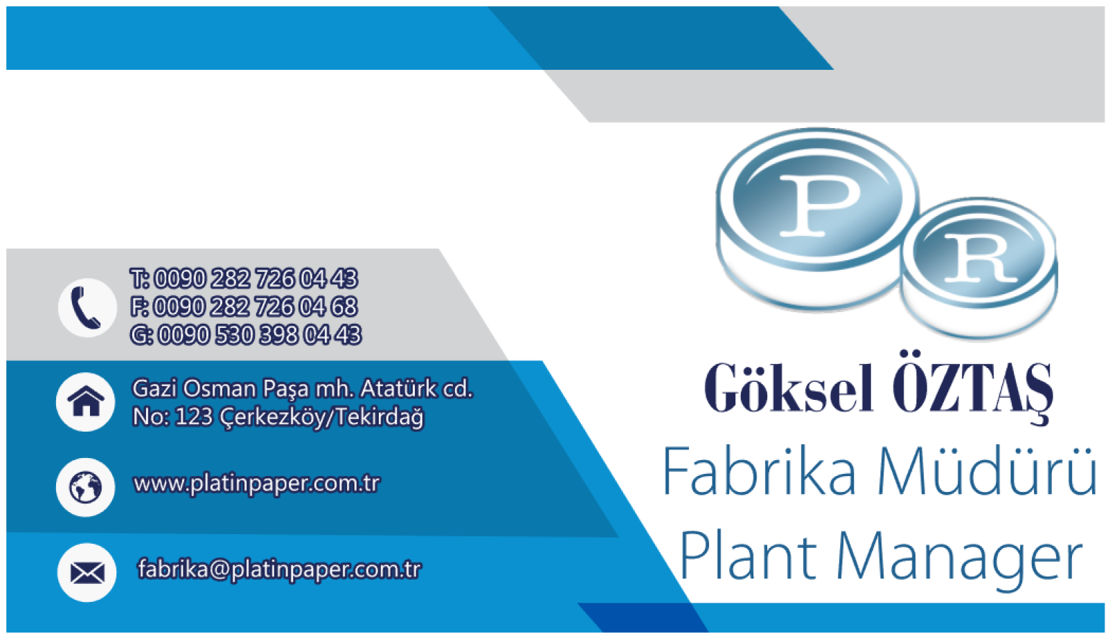 Tasarlayan KPT2-Logomuz İçin Kartvizit