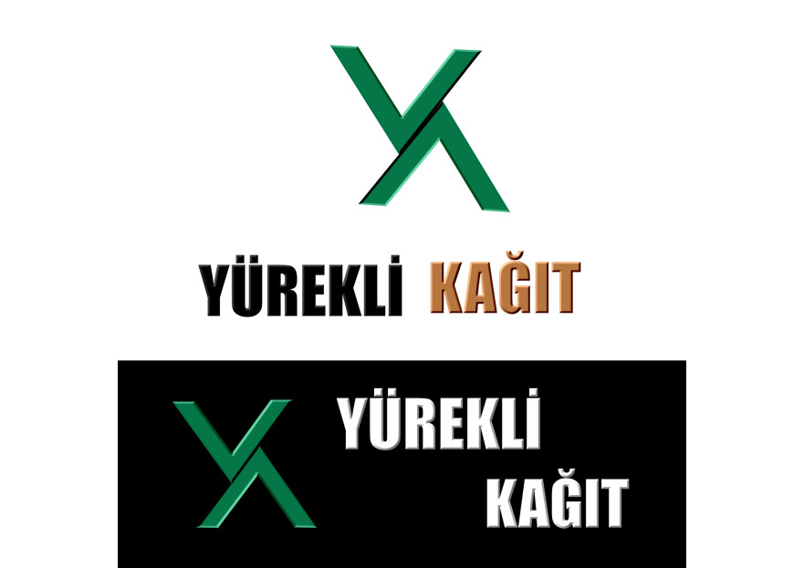 Yürekli Kağıt Yeni Logosunu Arıyor. yarışmasına tasarımcı Hancı tarafından sunulan  tasarım 