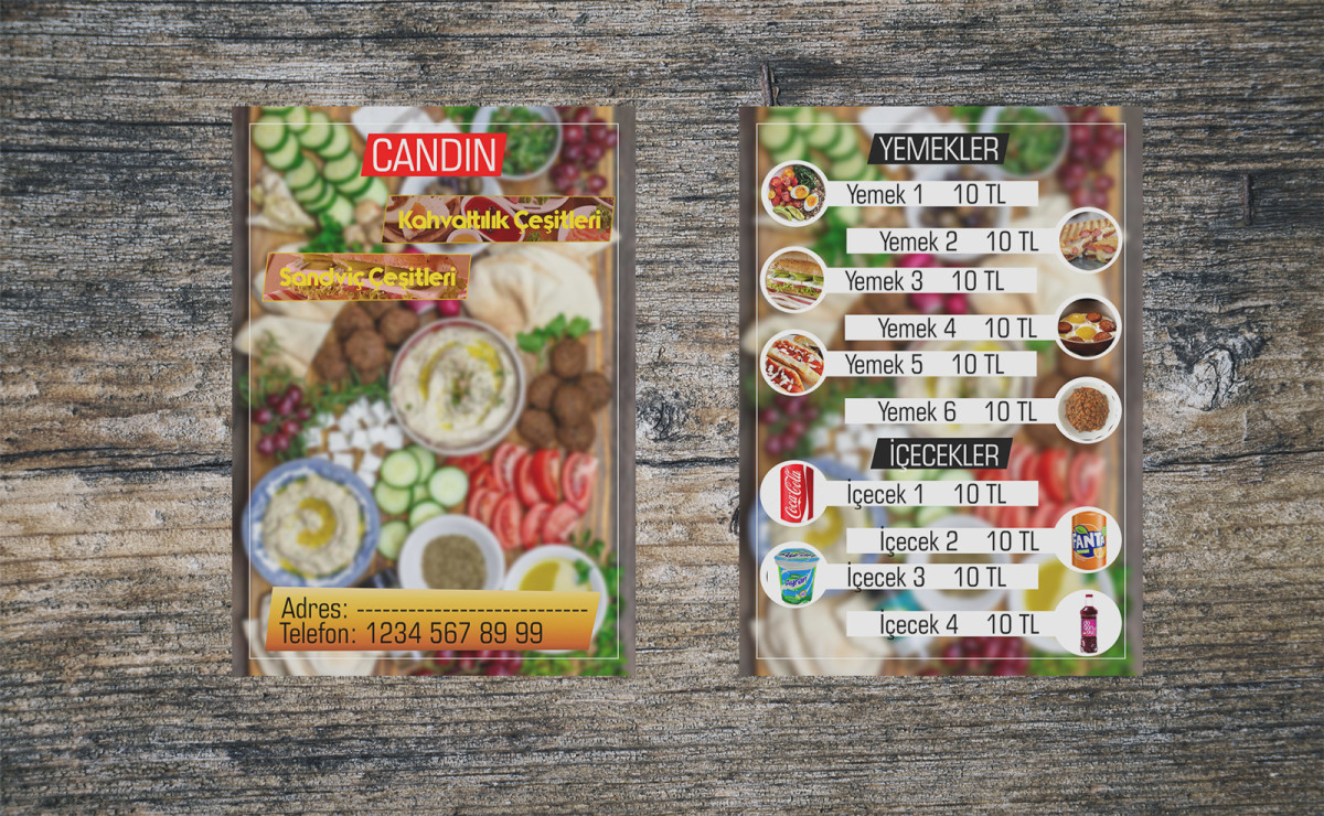 Tasarlayan ApRaNaX-Yemek Menu Brosur