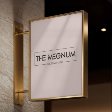 The Megnum Restoranı İçin Logo Tasarım. yarışmasına tasarımcı Duygu S tarafından sunulan  tasarım 