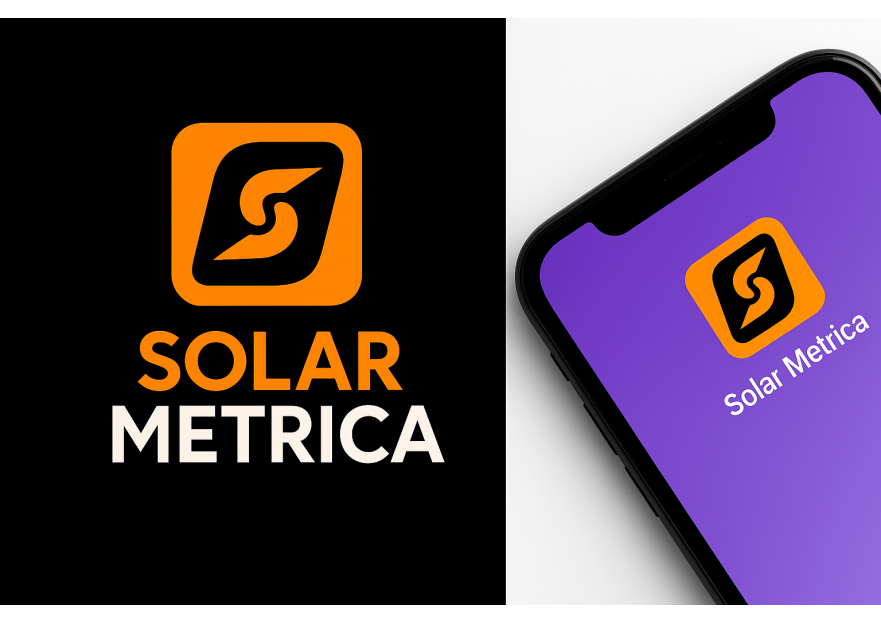 solarmetrica.com İçin Yenilikçi Logo yarışmasına tasarımcı inanç doğan tarafından sunulan  tasarım 