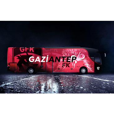 Gaziantep FK Takım Otobüsü Tasarımı yarışmasına tasarımcı pixelpalette tarafından sunulan  tasarım 