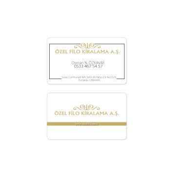 Özel Filo'nun kartvizit tasarımı yarışmasına tasarımcı anterg tarafından sunulan  tasarım 