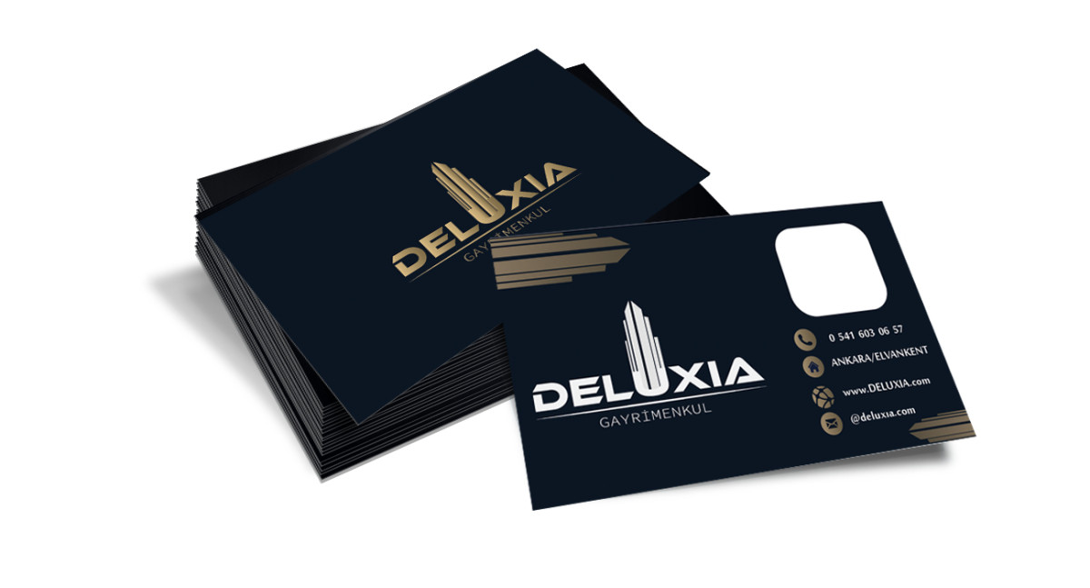Tasarlayan mert04-DELUXIA GAYRİMENKUL KARTVİZİT TASARIMI