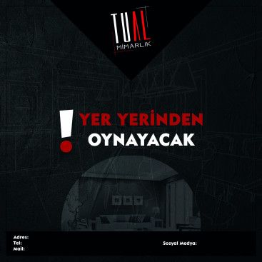 TUAL MİMARLIK - AFİŞ TASARIMI  yarışmasına tasarımcı emine00 tarafından sunulan  tasarım 