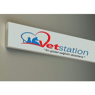VET STATION VETERİNER KLİNİĞİ   LOGO  yarışmasına tasarımcı dream_design tarafından sunulan  tasarım 