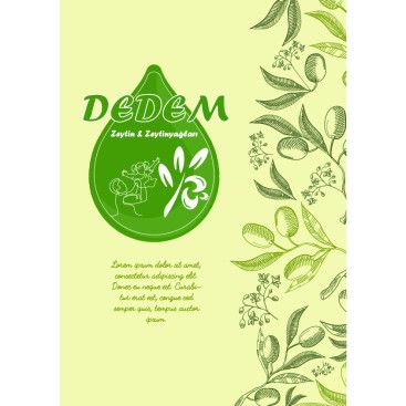 dedem zeytin ve zeytinyağlari için logo yarışmasına tasarımcı Kevser Tekten tarafından sunulan  tasarım 