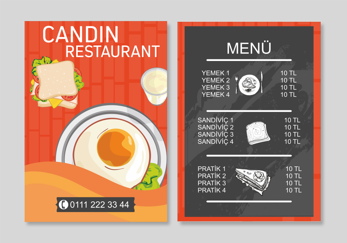 Tasarlayan ApRaNaX-Yemek Menu Brosur
