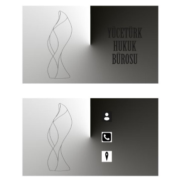 avukatlık ofisine logo ve kart tasarlama yarışmasına tasarımcı iç mimar tarafından sunulan  tasarım 