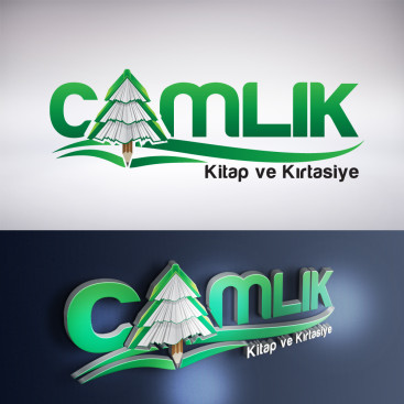 ÇAMLIK KİTAP-KIRTASİYE İÇİN LOGO TASARIM yarışmasına tasarımcı peraworks tarafından sunulan  tasarım 
