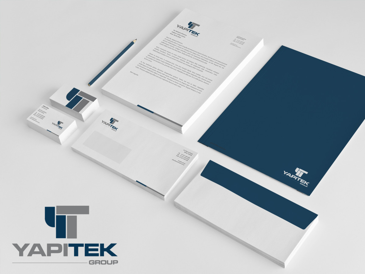 Tasarlayan yeliztasarım-YAPITEK İNŞAAT LOGO+KURUMSAL KİMLİK İÇİN