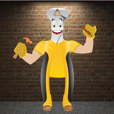 yapı market için maskot yarışmasına tasarımcı proea tarafından sunulan  tasarım 