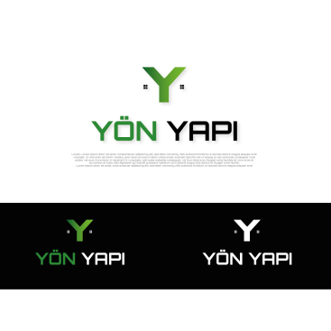 YÖN YAPI İNŞAAT ŞİRKETİMİZ LOGO TASARIMI yarışmasına tasarımcı grafikerf tarafından sunulan  tasarım 
